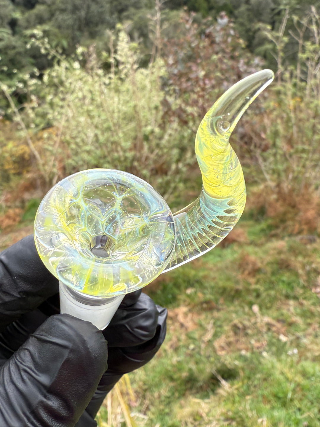 Alex Golovin Slide 18mm Up Horn - Yellow Slyme/Custom/UV