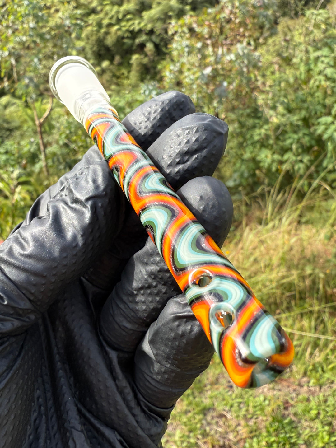 Jamie Clement Glass Collaboration Downstem - Fire And Ice