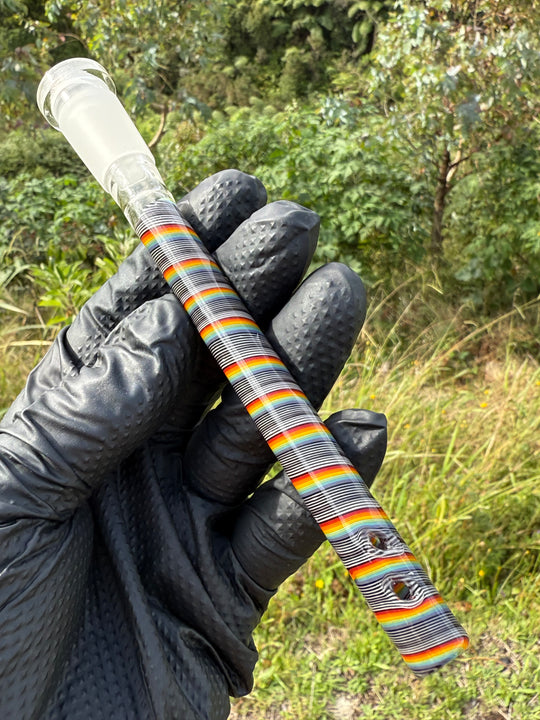 Jamie Clement Glass Collaboration Downstem - Jailhouse Rainbow