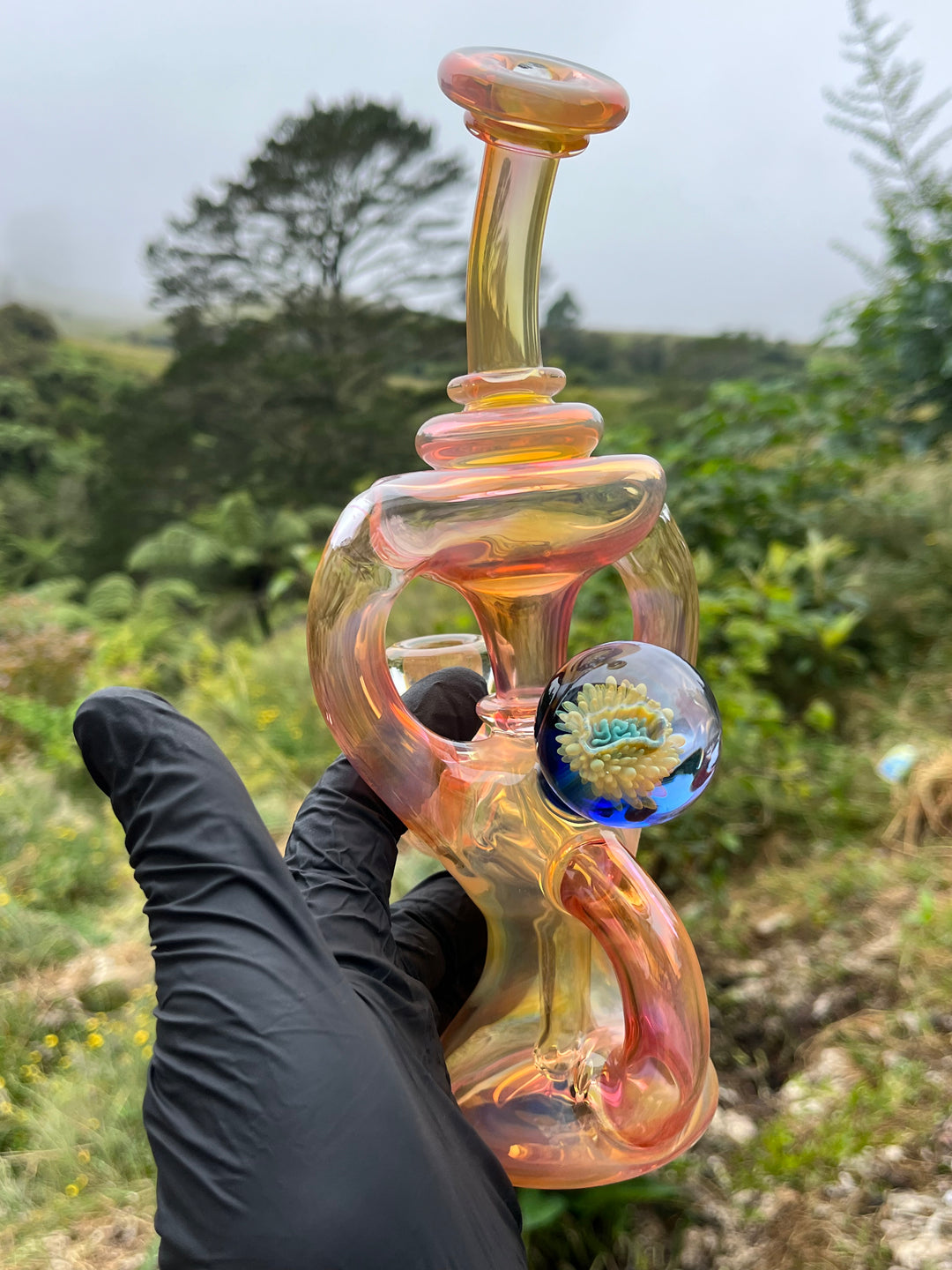 Yeti Glass Double Uptake Klein - Gold Fumed