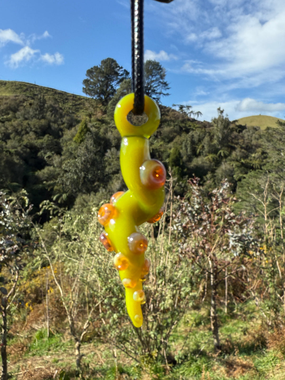 Jamie Clement Tentacle Pendant - Green Opal #2