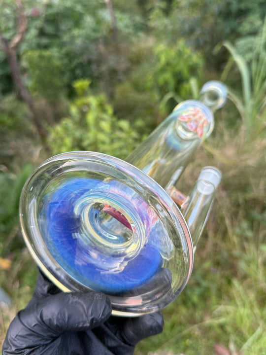 Uzzi Glass Double Stemline Set - Silver Fumed/Lokisdipity