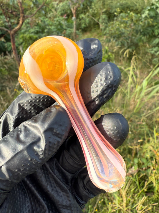 The Glass Bandit Spoon - White/Silver Fumed