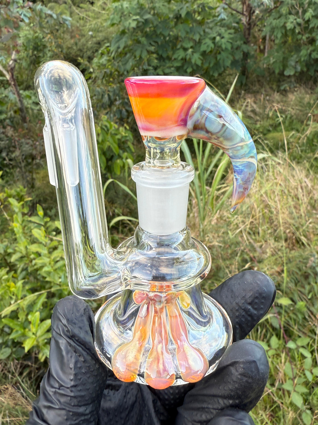 Uzzi Glass Double Stemline Set - Silver Fumed/Lokisdipity