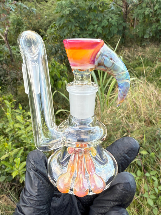 Uzzi Glass Double Stemline Set - Silver Fumed/Lokisdipity