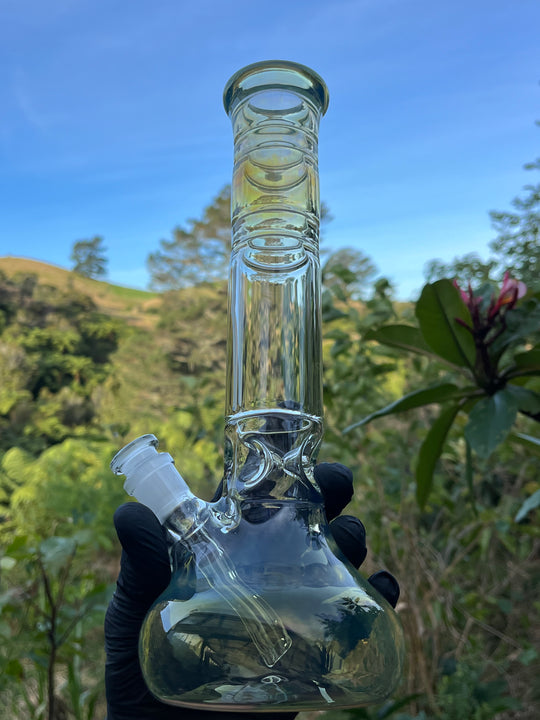 The Glass Bandit Beaker With Stem - Silver Fumed