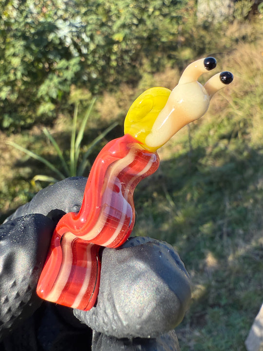 Waffle Glass Pendant - Snail On Bacon