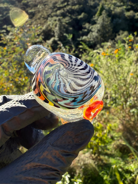 Green Thumb Bob Glass Spoon - Clear/Wigwag #1