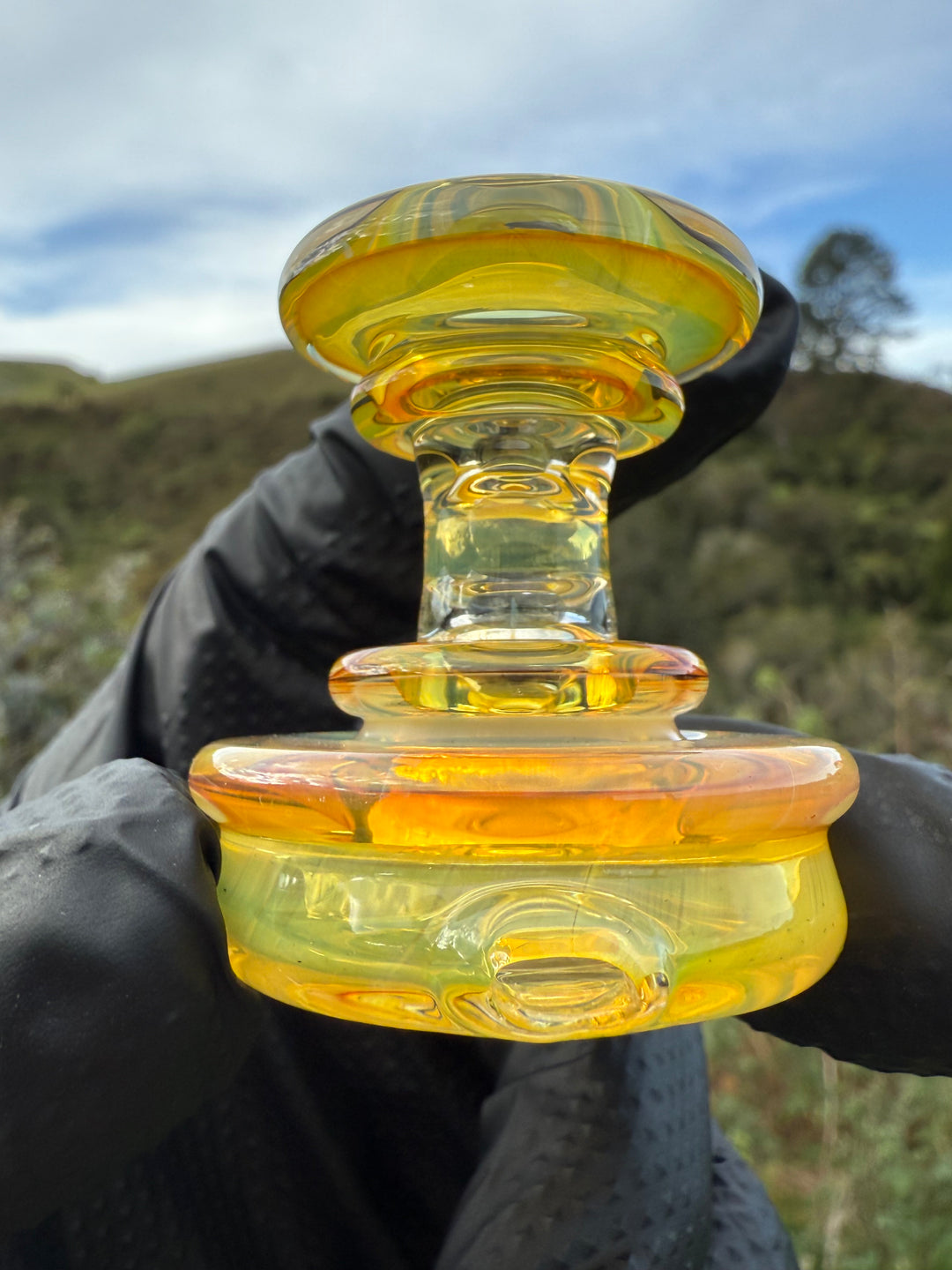 Yeti Glass Puffco Peak Dry Top - Silver Fumed #2