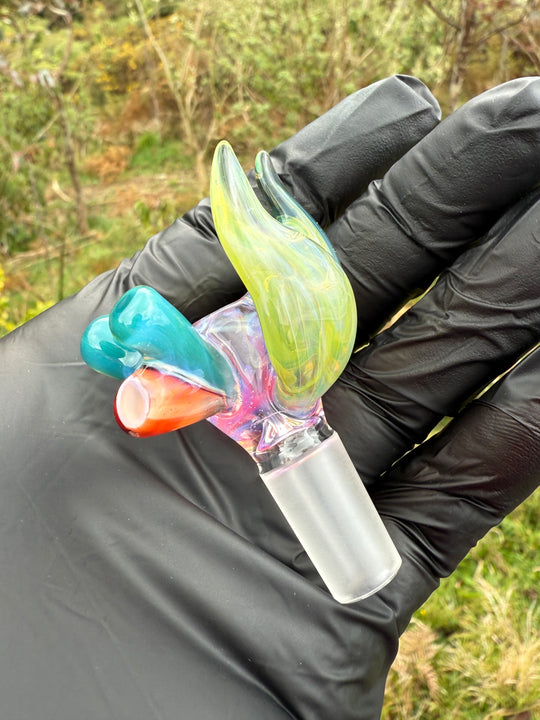 Alex Golovin Slide 14mm Coral Seaweed Handle - Neo Opal/Lava Orange/Aqua Azul/Red Elvis
