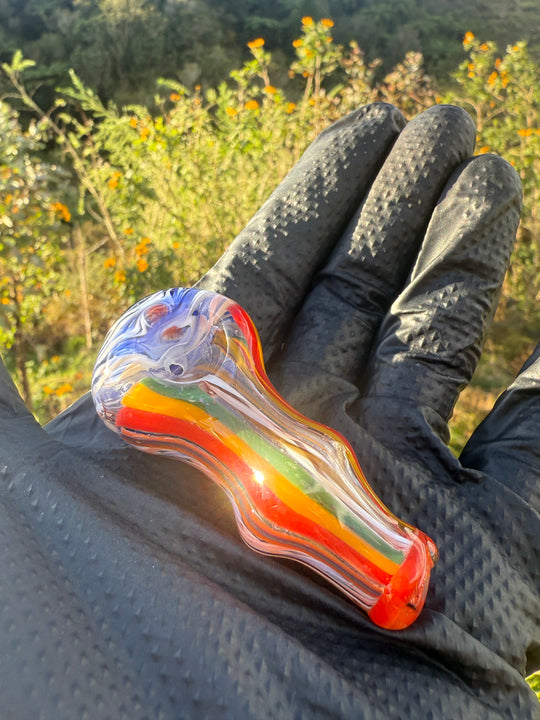 Green Thumb Bob Glass Spoon - Multicoloured/Lines #2