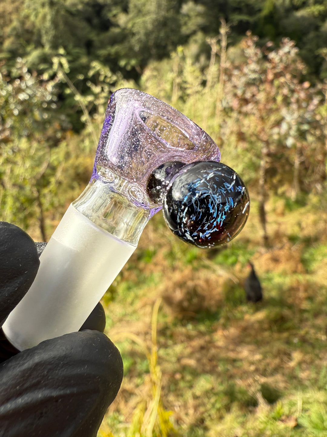 Empirical Glass Slide 14mm Dichro  - Purple Lollipop