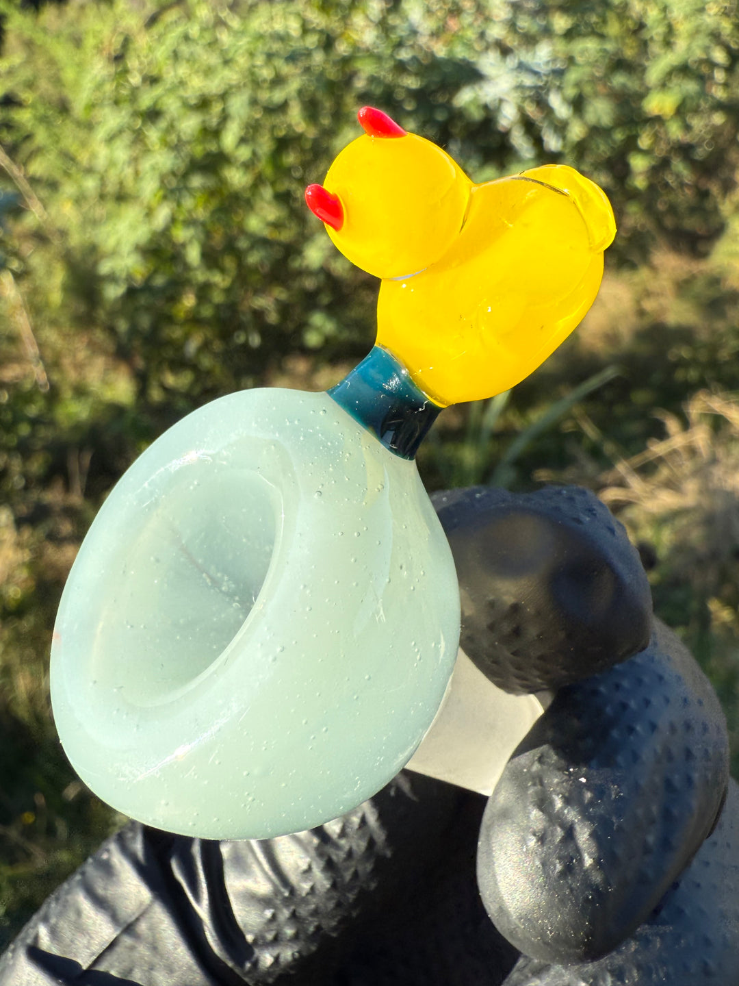 Waffle Glass Slide - Duck Handle