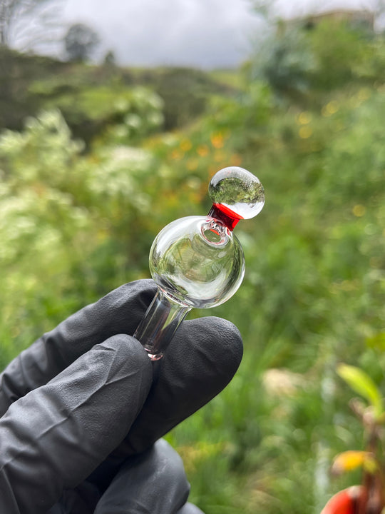 OJ Glass Bubble Cap - Red