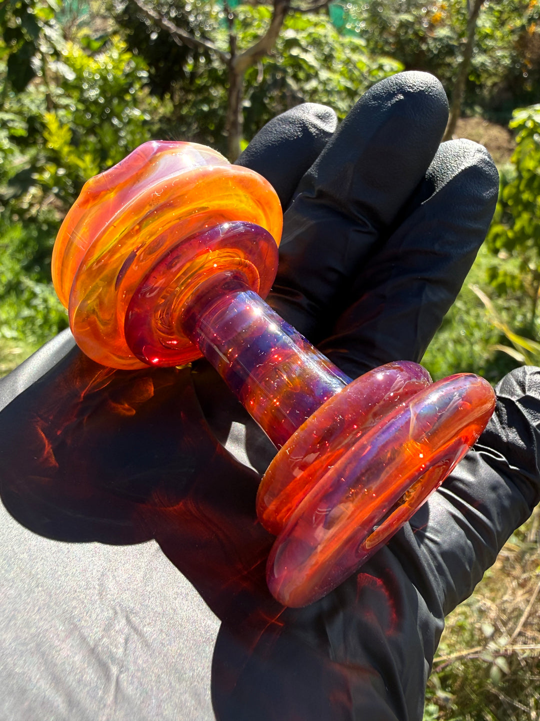Yeti Glass Puffco Peak Dry Top - Amber Purple