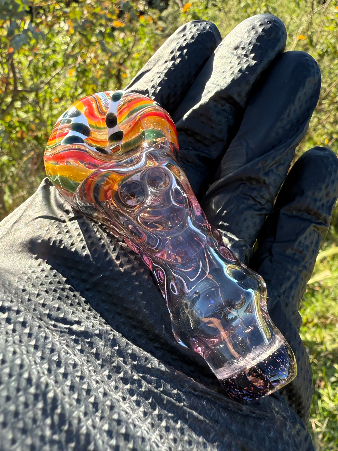 Green Thumb Bob Glass Spoon - Multicoloured/Gold Fumed #1