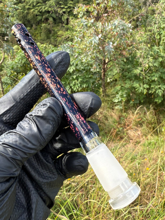 Jamie Clement Glass Collaboration Downstem - Black/Dichro #1