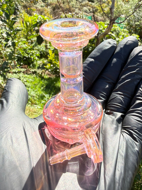 Yeti Glass Puffco Peak Dry Top/Joystick Set - Gold Fumed #2
