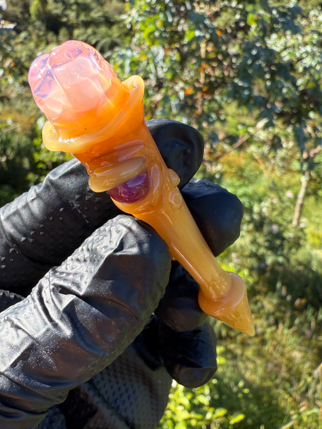 Jamie Clement Brain Poker - Gold Amethyst/Light Topaz