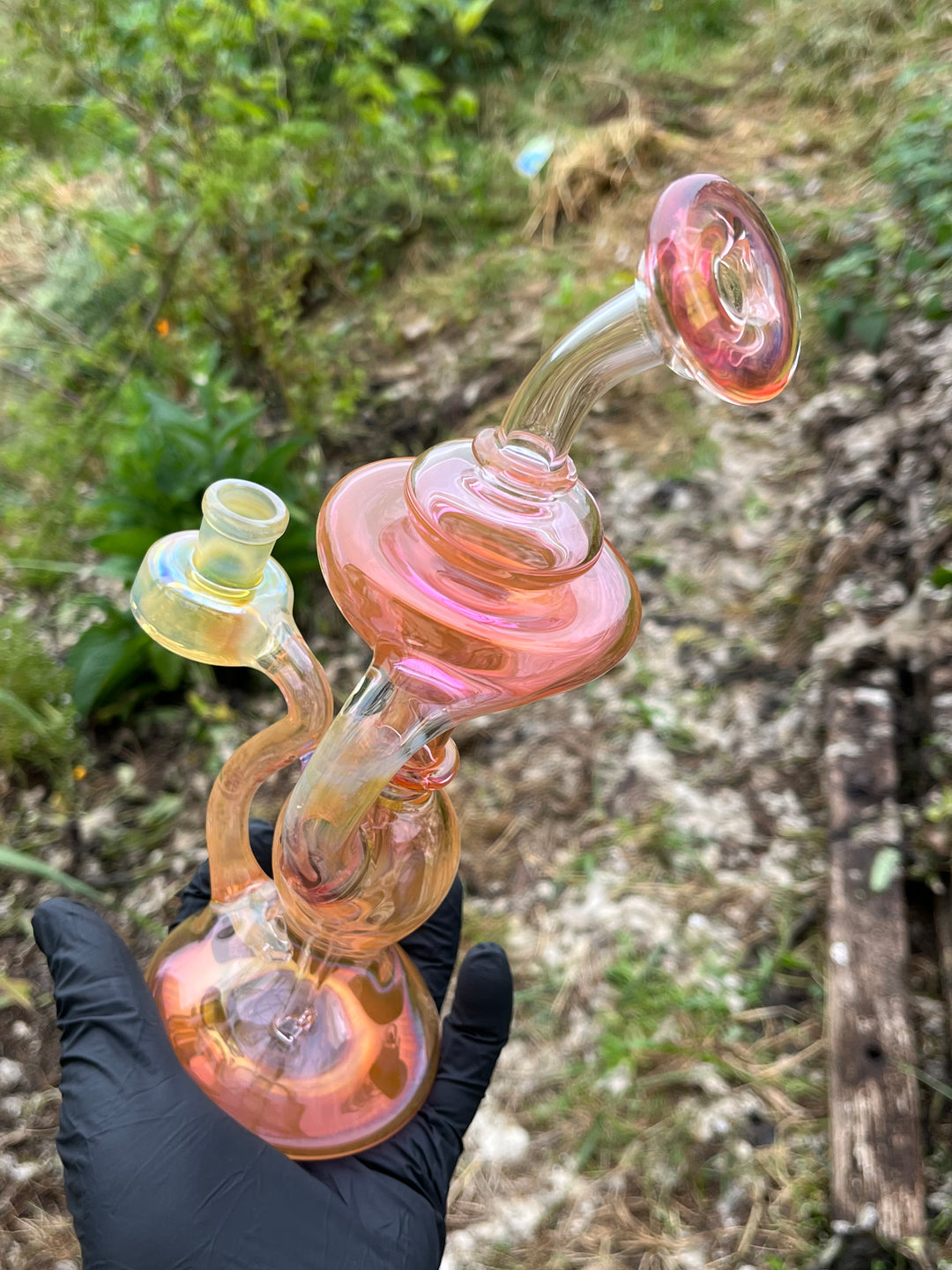 Yeti Glass Single Uptake Incycler - Gold/Silver Fumed