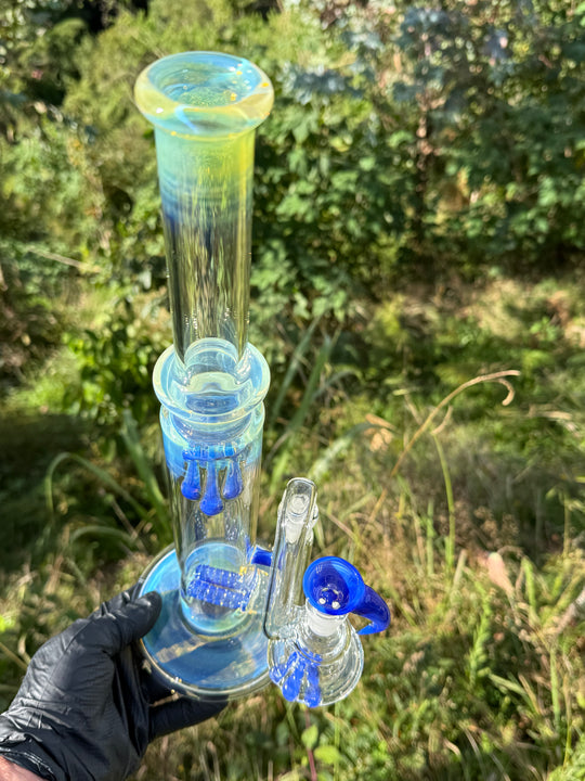 Uzzi Glass Double Stemline Set - Silver Fumed/Sonic