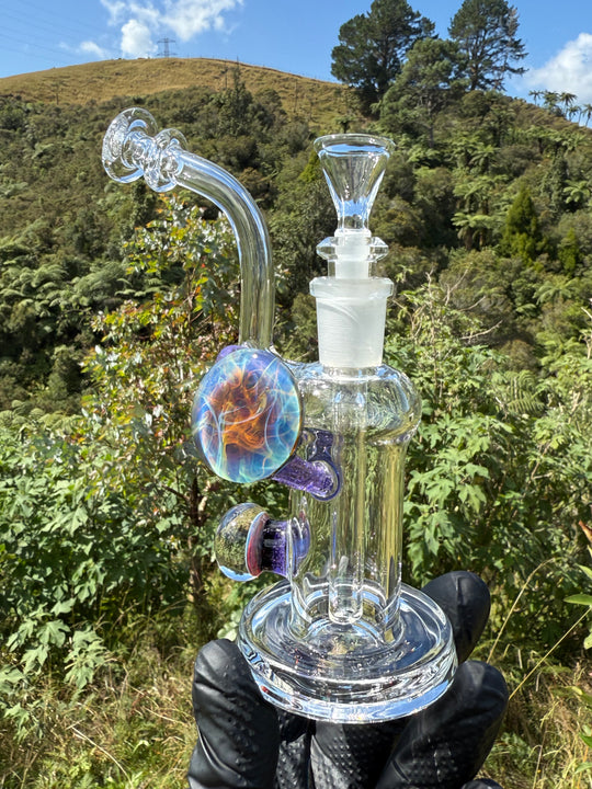 Beerglass Chaos Medallion Mini Rig - Purple Lollipop/Multicoloured