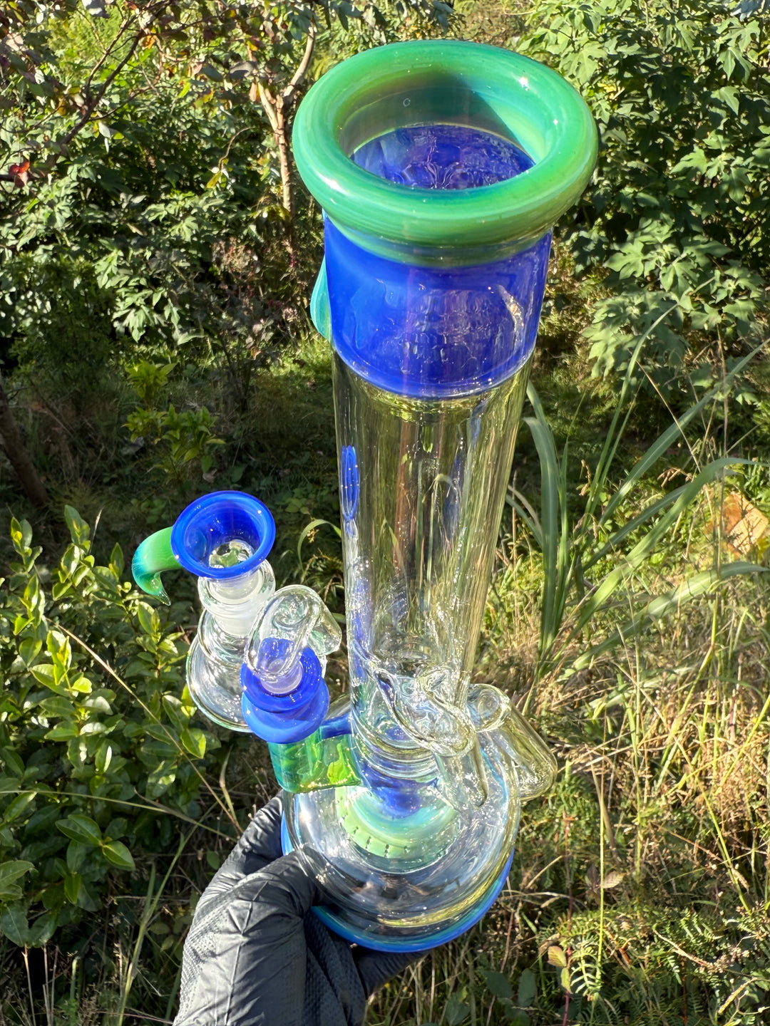 Uzzi Glass Two Tone Tubecycler Set - Green Energy/Sonic