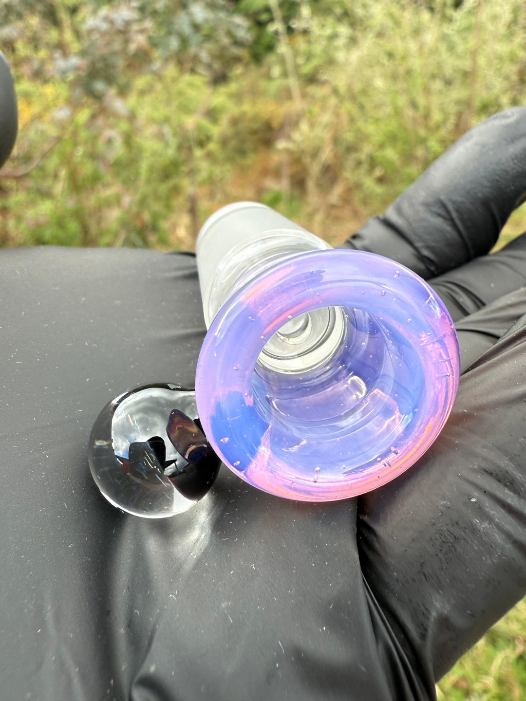 Empirical Glass Slide 14mm Dichro - Dense Rose Quartz