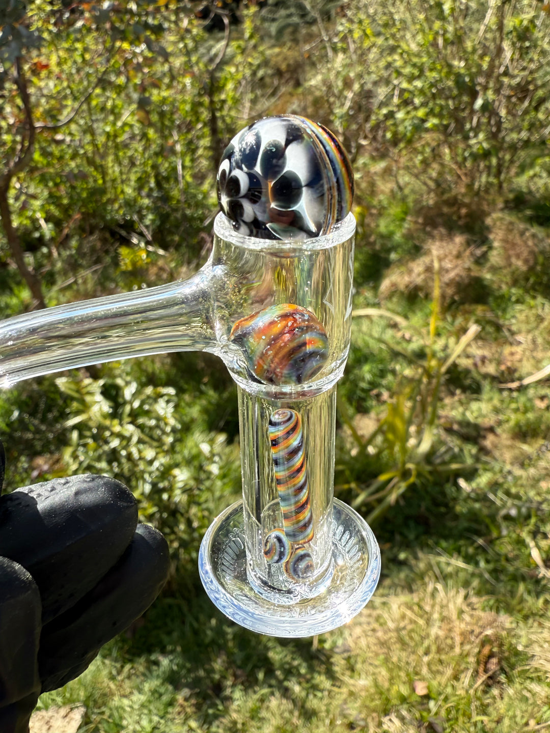 Polar Glass X Borobillicate Terp Slurper Set - Rainbow Wigwag