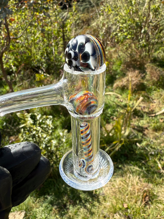 Polar Glass X Borobillicate Terp Slurper Set - Rainbow Wigwag