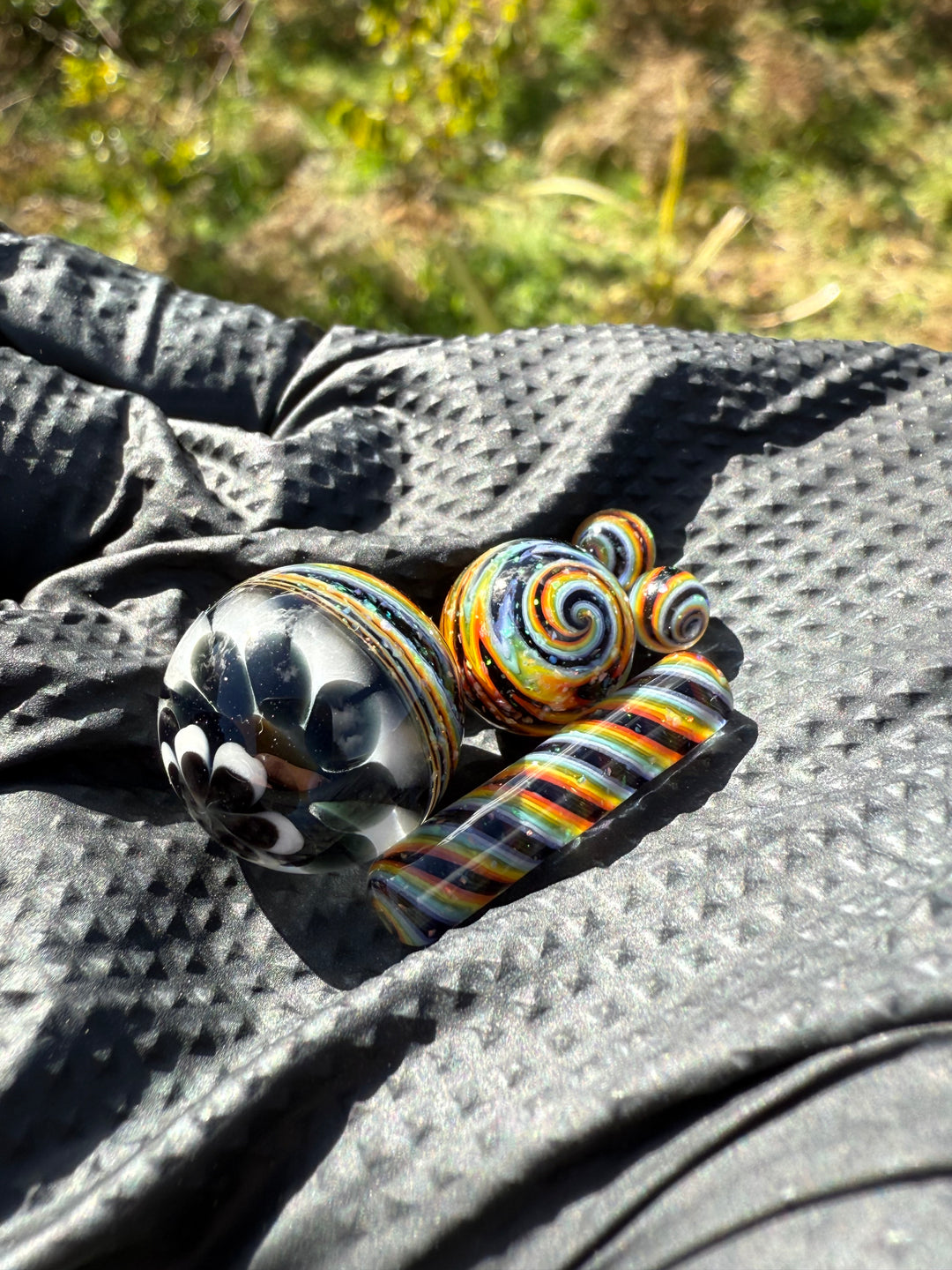 Polar Glass X Borobillicate Terp Slurper Set - Rainbow Wigwag