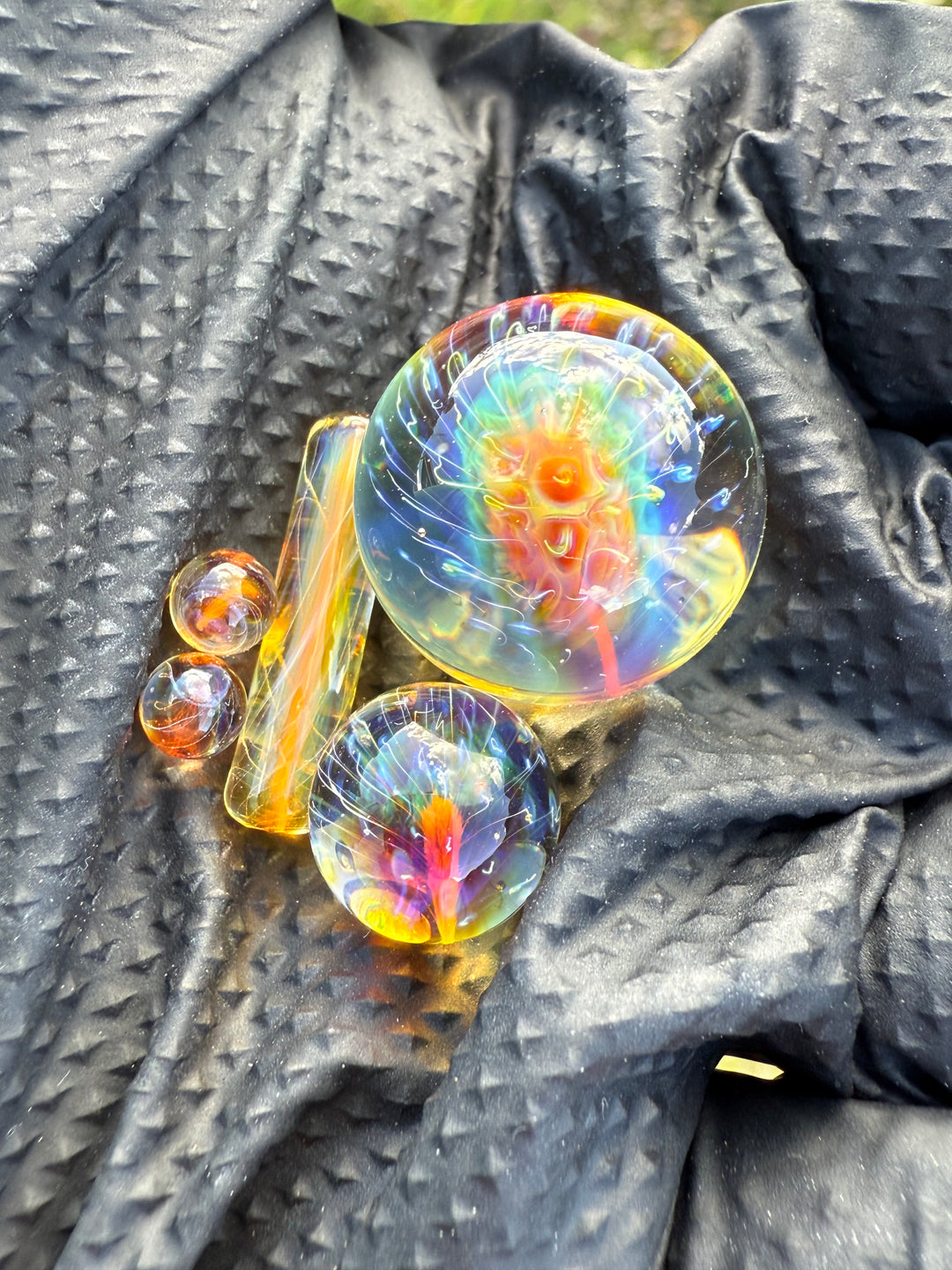 Polar Glass Dabber And Terp Slurper Set - Illuminati/Fumed