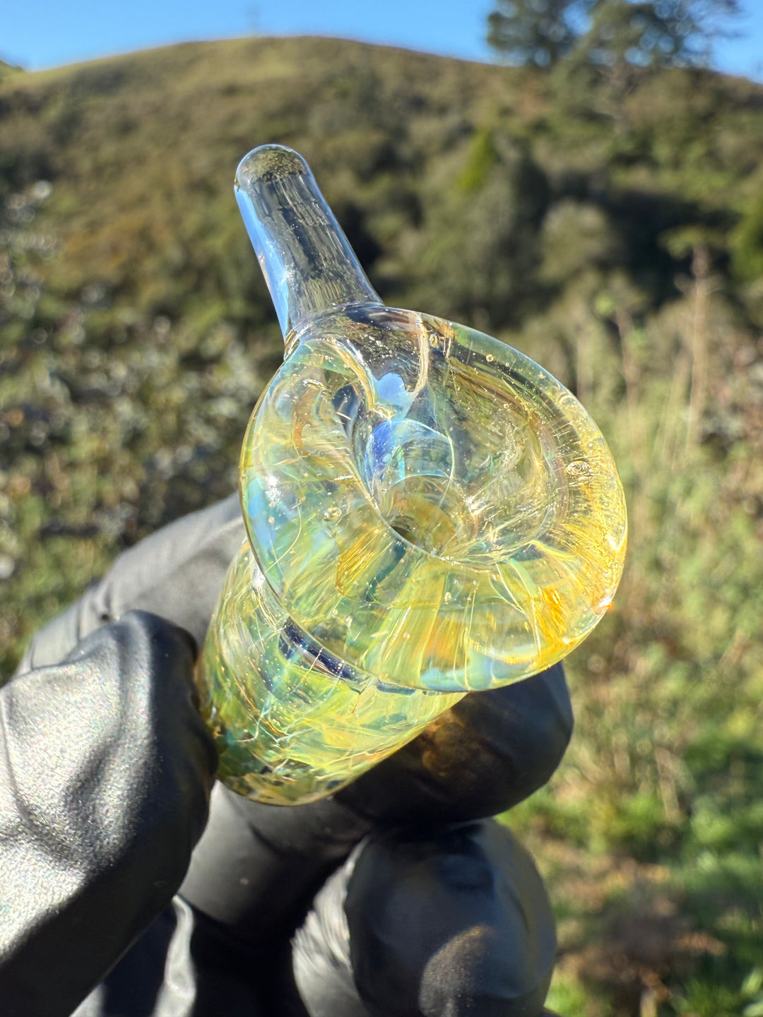 Jims Glass Blowing 18mm Handle Slide - Silver Fumed