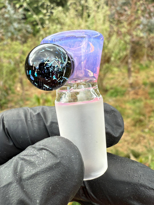Empirical Glass Slide 14mm Dichro - Dense Rose Quartz