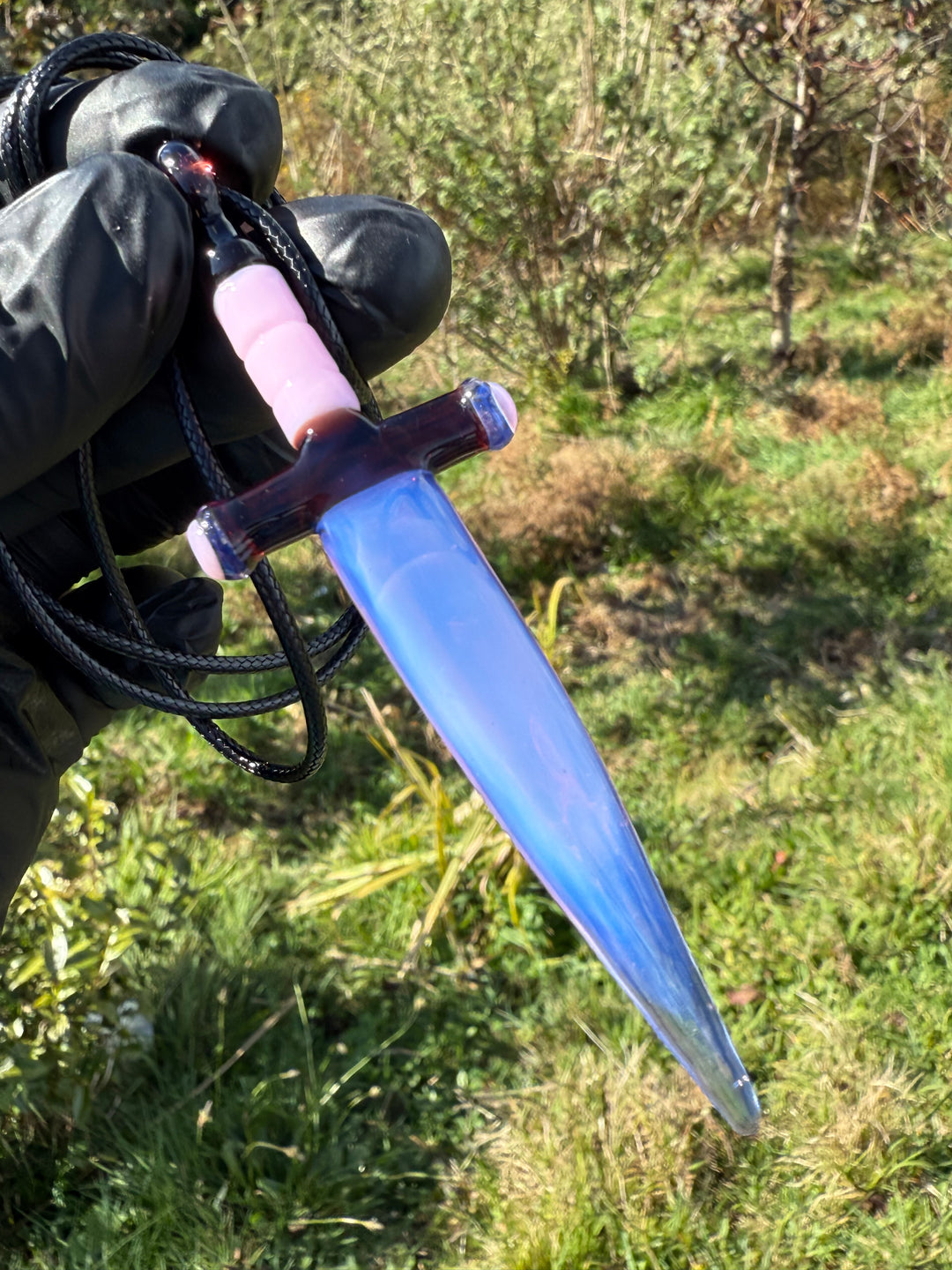 Jamie Clement Dagger Pendant - Pink Slyme/Chocolate Opal