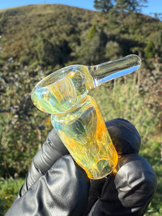 Jims Glass Blowing 18mm Handle Slide - Silver Fumed