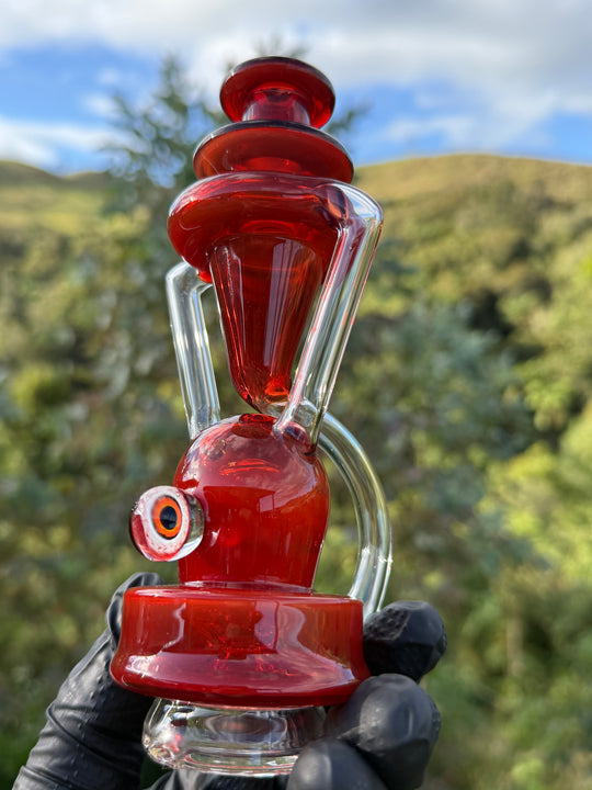 Uzzi Glass Puffco Double Uptake Klein Jammer  - Red