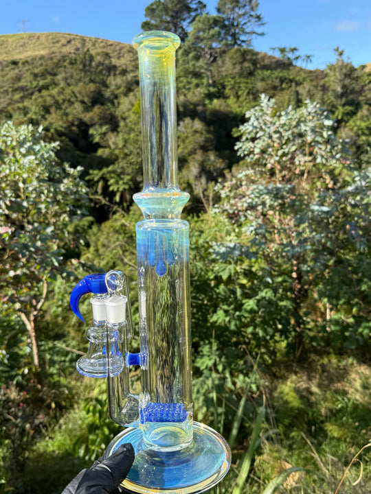 Uzzi Glass Double Stemline Set - Silver Fumed/Sonic