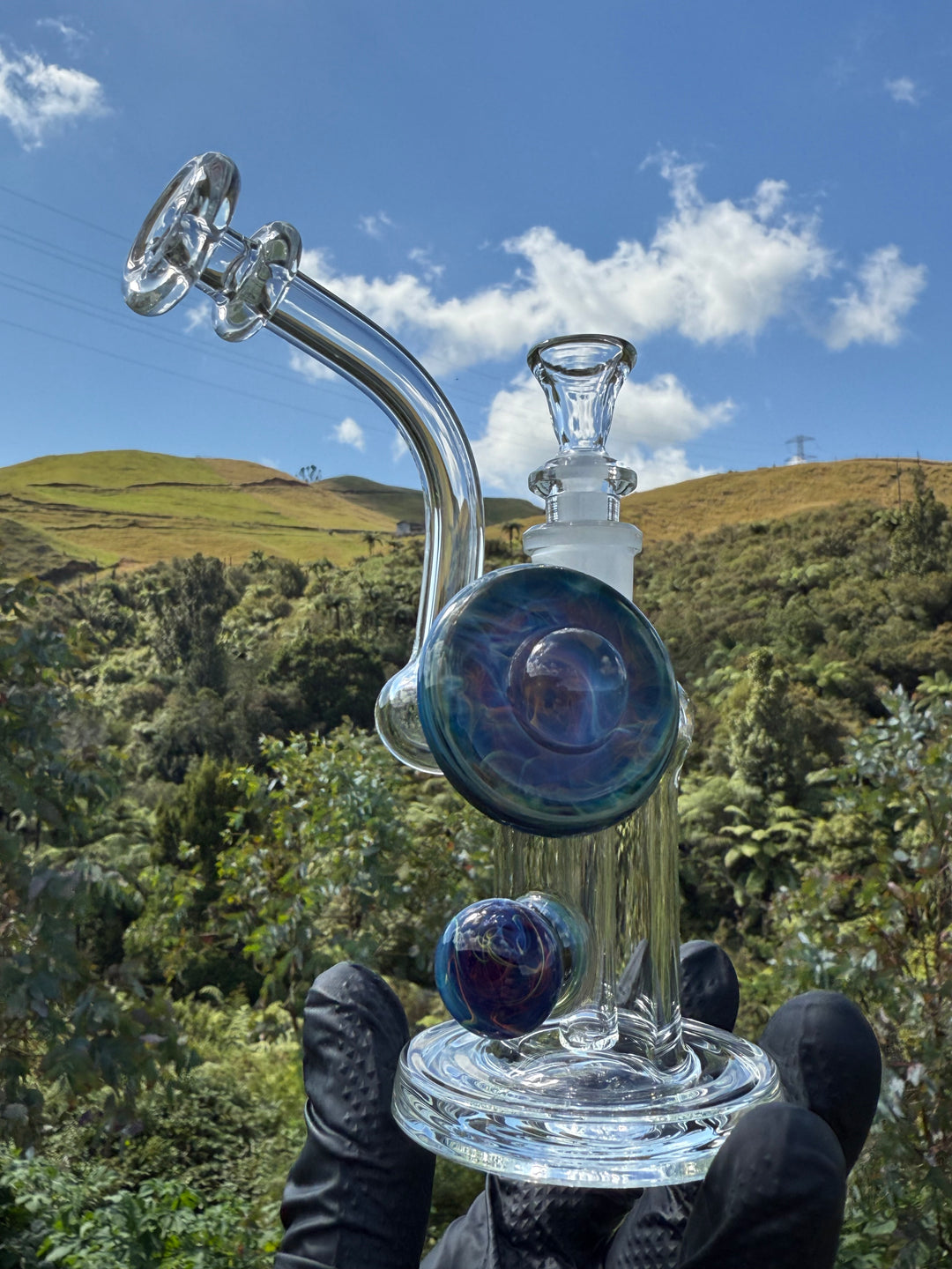 Beerglass Chaos Medallion Mini Rig - Blue Cobalt/Multicoloured #1