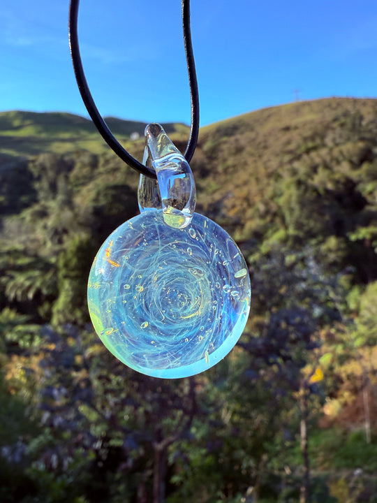 Jims Glass Blowing Solid Pendant - Silver Fumed