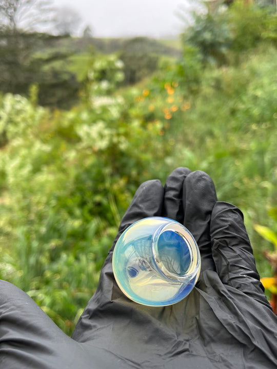 Jargo Glass Ash Jar - Fine Silver Fumed #1