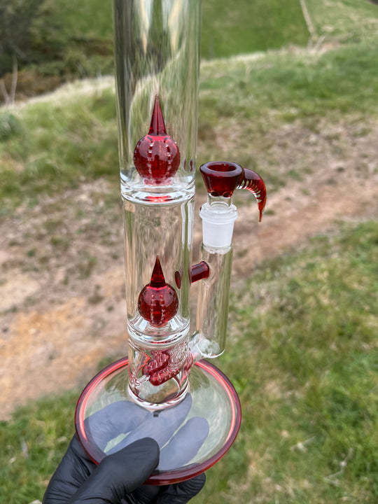 2K Double Inline To Double 360 Imperial Perc With Slide - Red Elvis