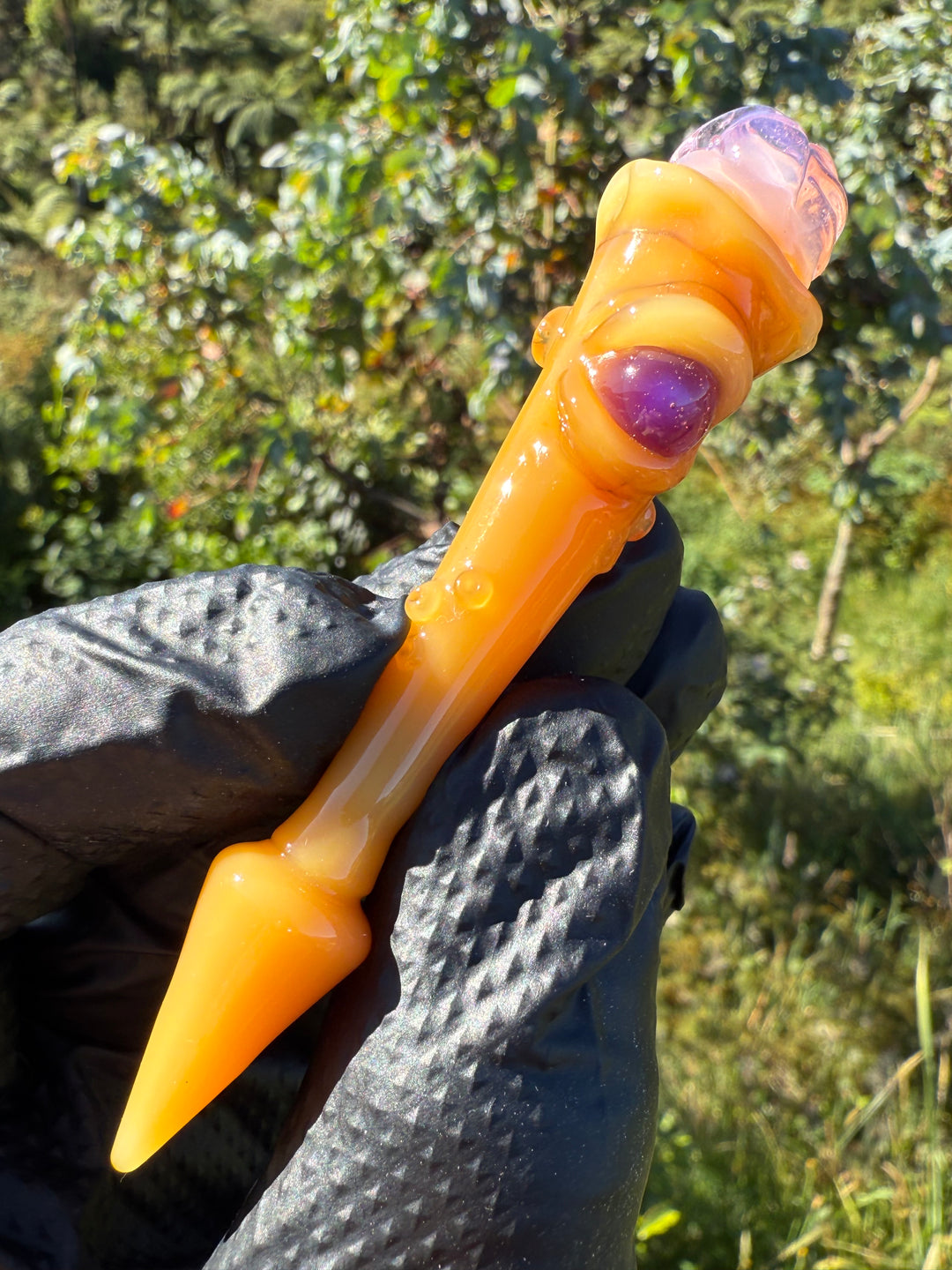 Jamie Clement Brain Poker - Gold Amethyst/Light Topaz