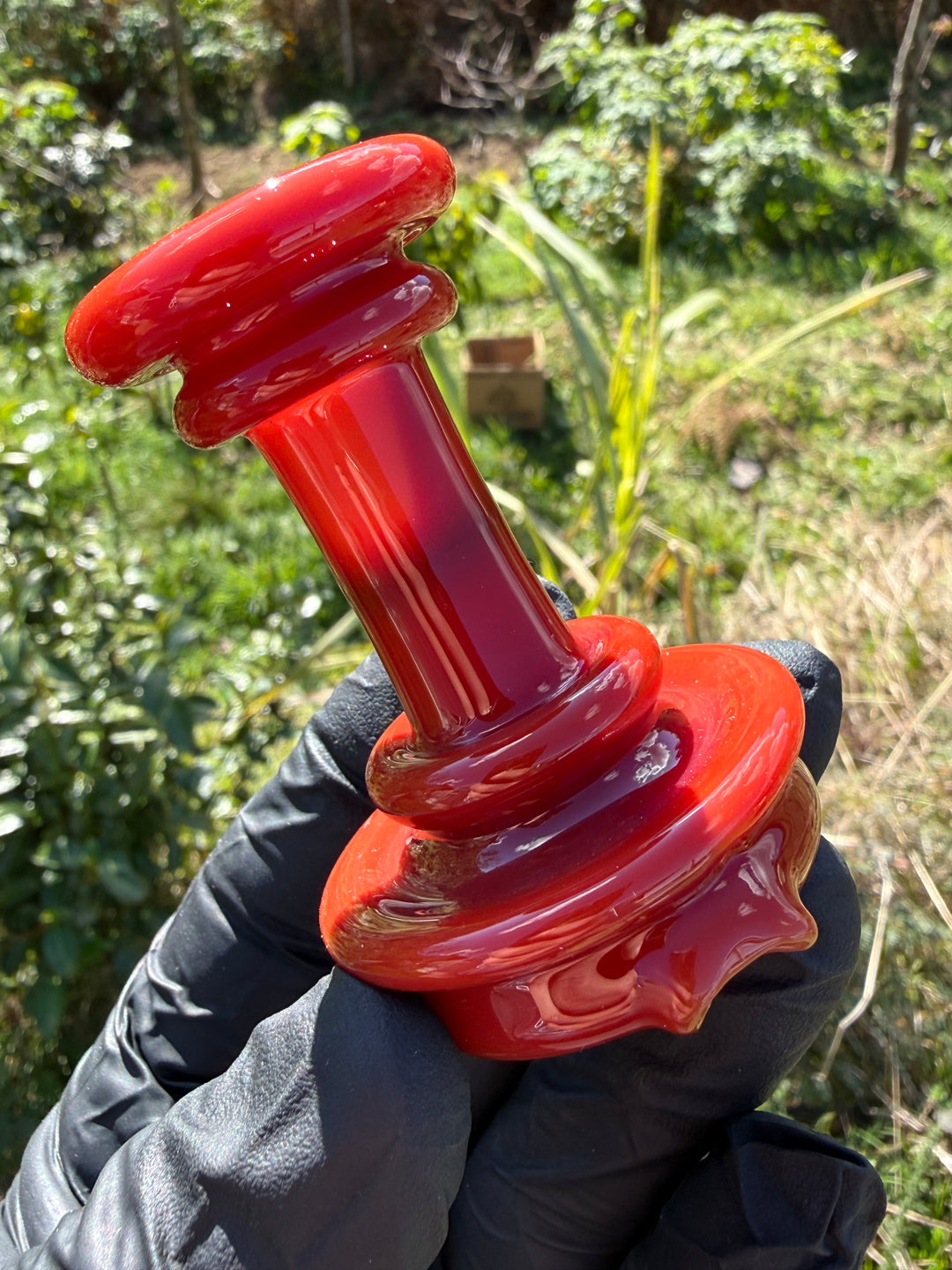 Yeti Glass Puffco Peak Dry Top/Joystick Set - Cad Red