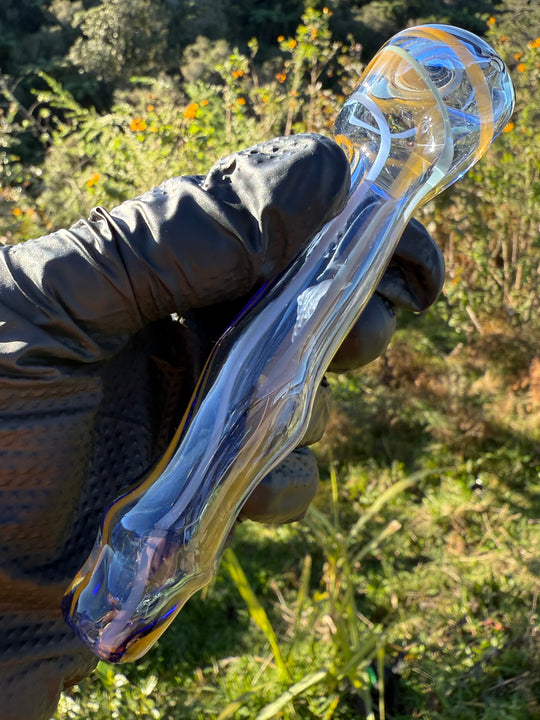 Green Thumb Bob Glass Spoon - Multicoloured/Lines #5