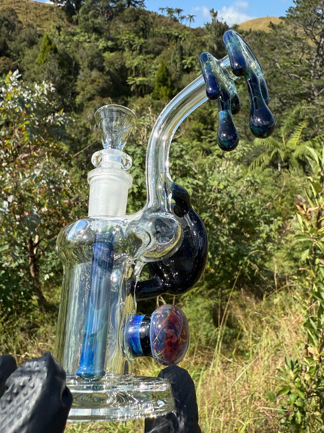 Beerglass Chaos Medallion Drip Mini Rig - Irid/Multicoloured