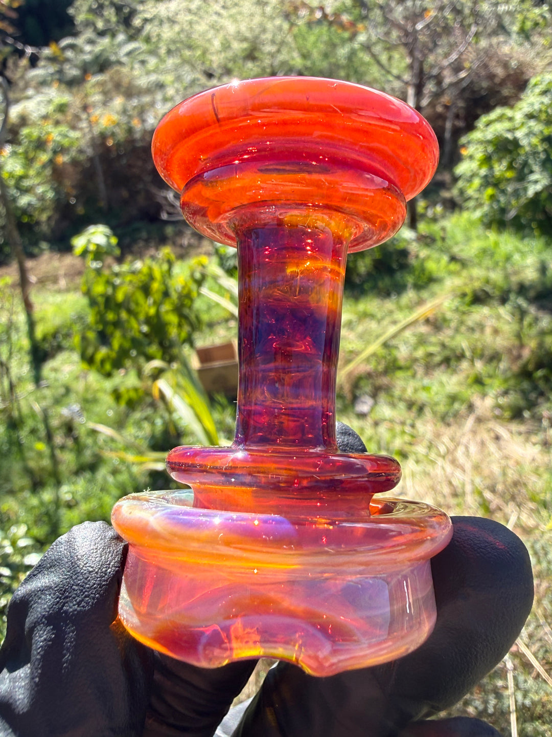 Yeti Glass Puffco Peak Dry Top - Amber Purple