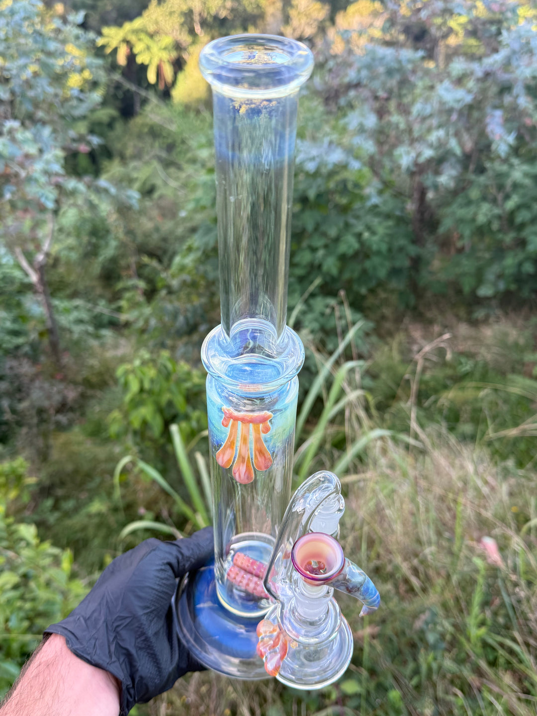 Uzzi Glass Double Stemline Set - Silver Fumed/Lokisdipity