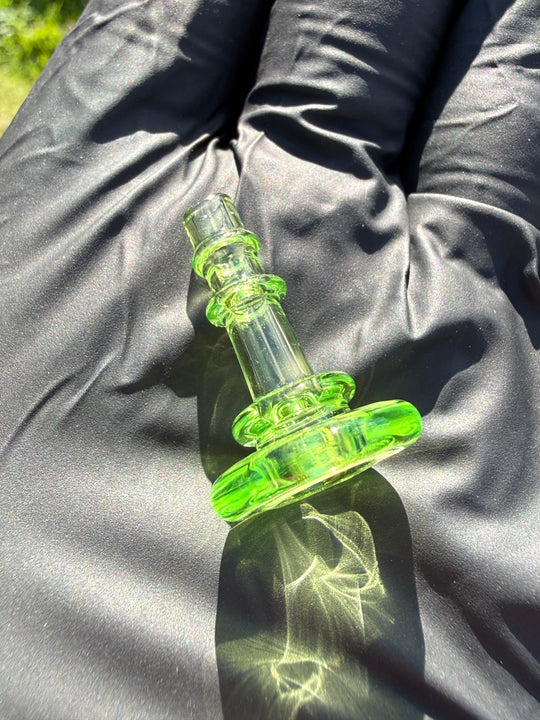 Yeti Glass Puffco Peak Dry Top/Joystick Set - Green Slyme