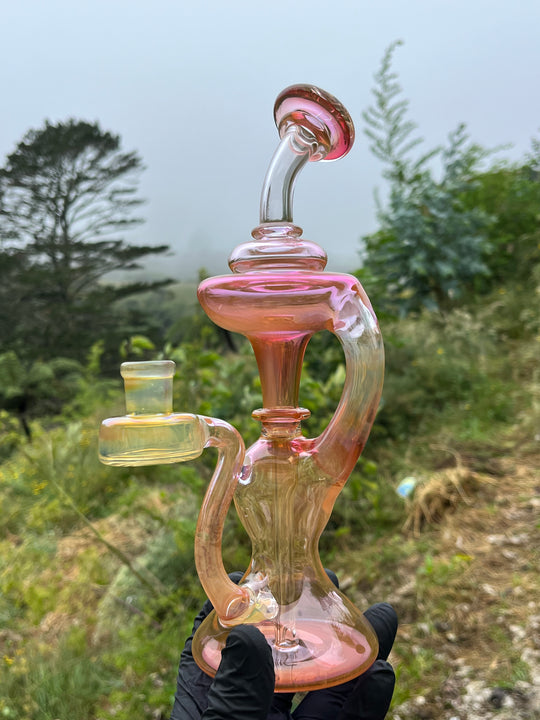 Yeti Glass Single Uptake Incycler - Gold/Silver Fumed